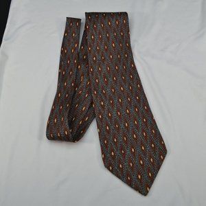Joseph Abboud tie - brown geometric pattern